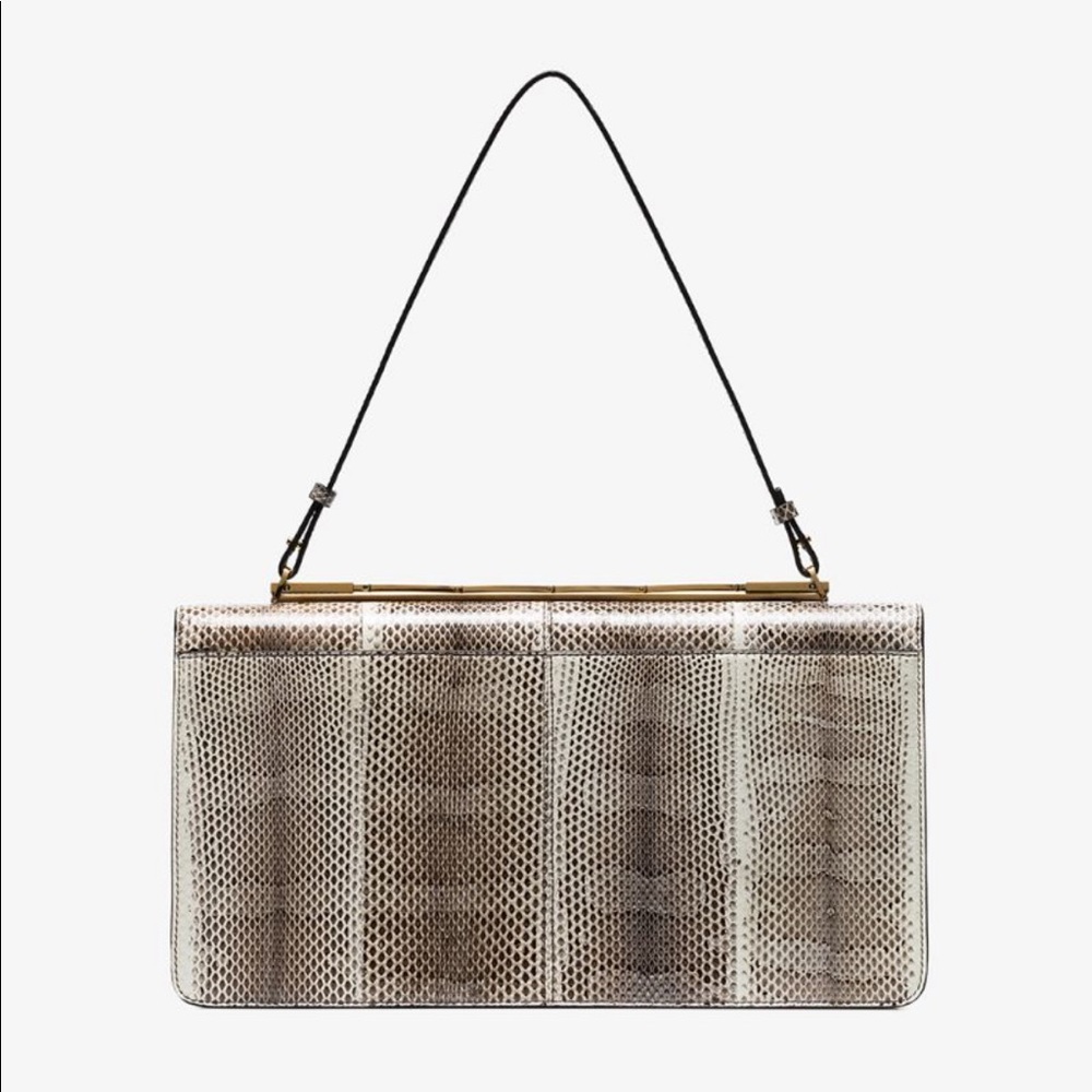 Marni Cache Oversized Snakeskin Clutch Bag